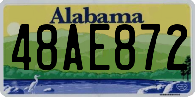 AL license plate 48AE872