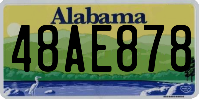 AL license plate 48AE878