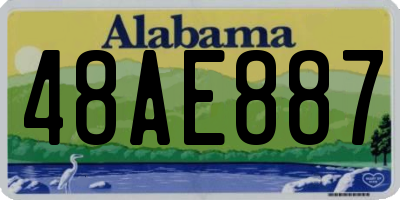 AL license plate 48AE887