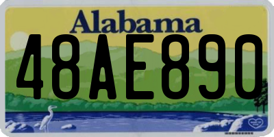 AL license plate 48AE890