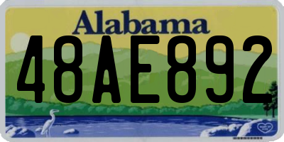 AL license plate 48AE892