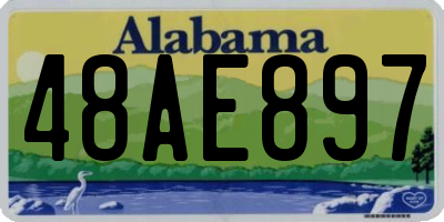 AL license plate 48AE897