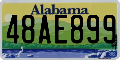 AL license plate 48AE899
