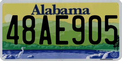 AL license plate 48AE905