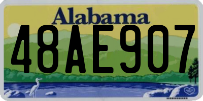 AL license plate 48AE907