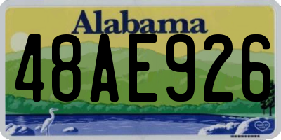 AL license plate 48AE926