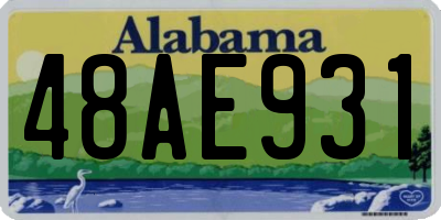 AL license plate 48AE931