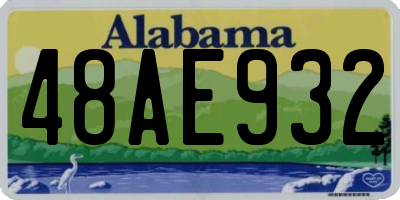 AL license plate 48AE932