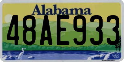 AL license plate 48AE933