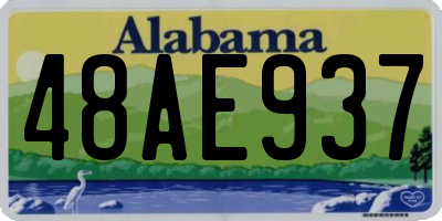 AL license plate 48AE937