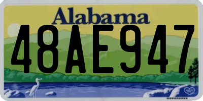 AL license plate 48AE947