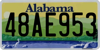 AL license plate 48AE953