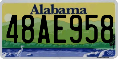 AL license plate 48AE958