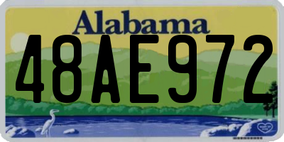 AL license plate 48AE972