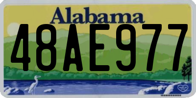 AL license plate 48AE977