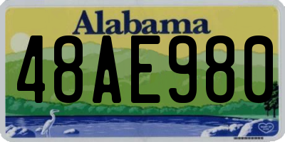 AL license plate 48AE980