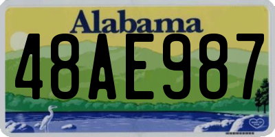 AL license plate 48AE987