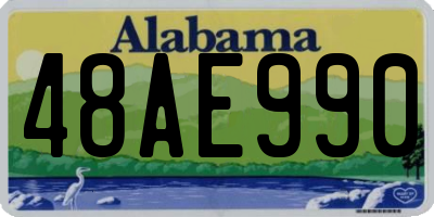 AL license plate 48AE990