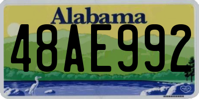 AL license plate 48AE992