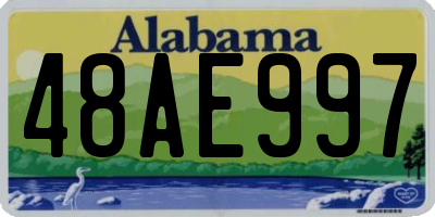 AL license plate 48AE997