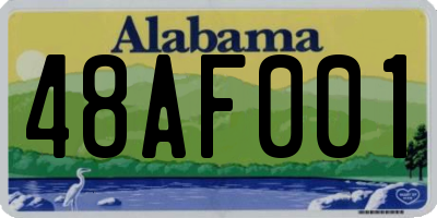 AL license plate 48AF001