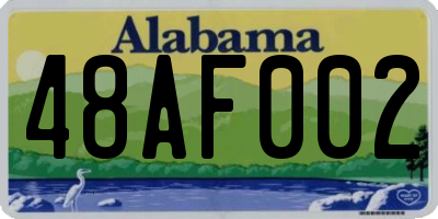 AL license plate 48AF002