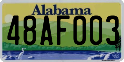 AL license plate 48AF003