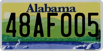 AL license plate 48AF005