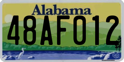 AL license plate 48AF012