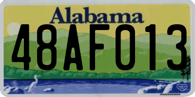 AL license plate 48AF013