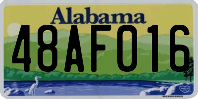 AL license plate 48AF016