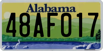 AL license plate 48AF017