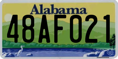 AL license plate 48AF021