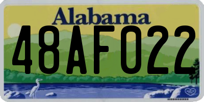 AL license plate 48AF022