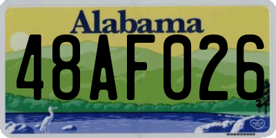 AL license plate 48AF026