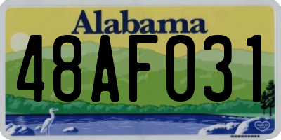 AL license plate 48AF031