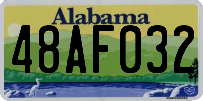 AL license plate 48AF032