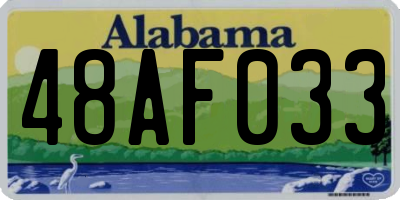 AL license plate 48AF033