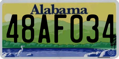 AL license plate 48AF034