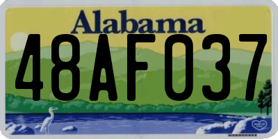 AL license plate 48AF037