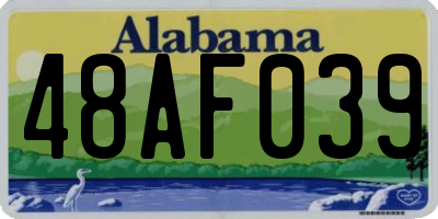AL license plate 48AF039