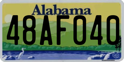AL license plate 48AF040