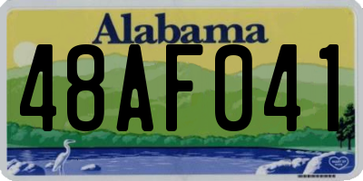 AL license plate 48AF041