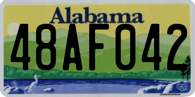 AL license plate 48AF042
