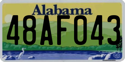 AL license plate 48AF043