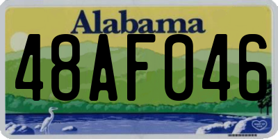 AL license plate 48AF046