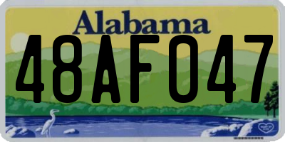 AL license plate 48AF047