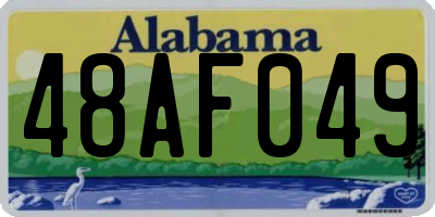 AL license plate 48AF049