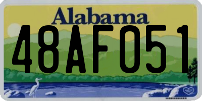 AL license plate 48AF051