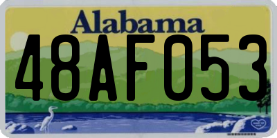 AL license plate 48AF053